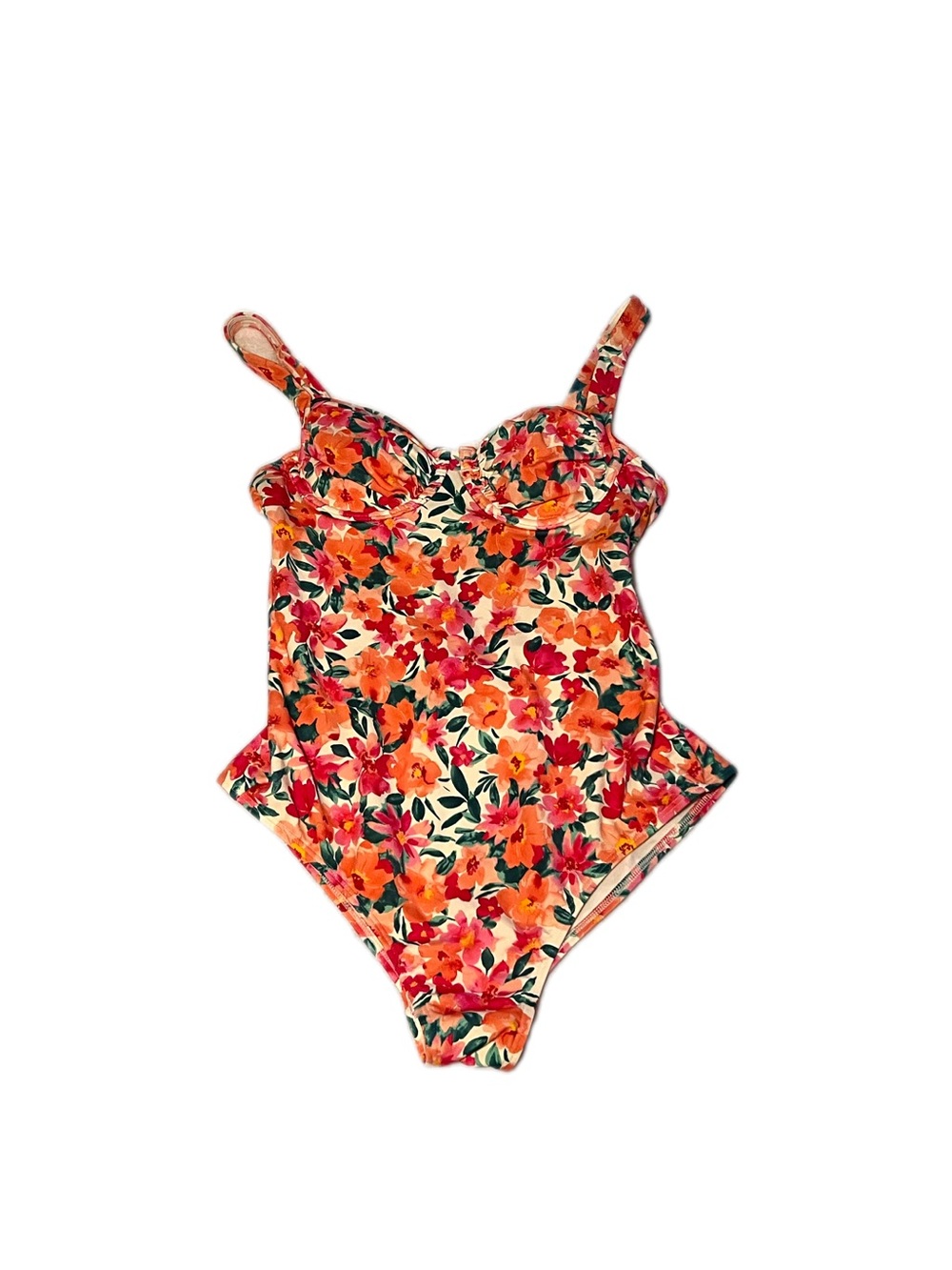 Shade & Shore Women's Size Small 4/6 Floral Underwire One Piece Swimsuit NWT